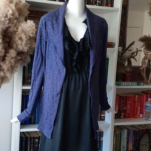 Lucy Open Front Cardigan, Blue, Size Medium